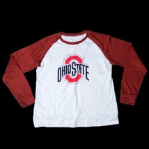 Ohio State Buckeyes Logo Long Sleeve T-Shirt Gray Retro Style Size M Unisex - £7.11 GBP