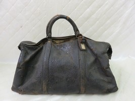 Doctor&#39;s Medical Bag Antique Satchel Messenger House Call Bag Leather Linen - £45.38 GBP