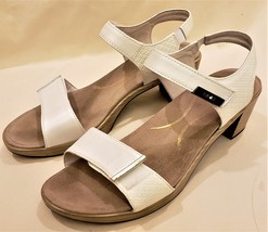 NAOT Slingback Comfort Heel Sandals Sz-EU 41/US~10 White Leather - $49.97