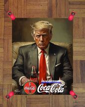 COCA COLA, Donald Trump Enjoying Coca ADVERTISEMENT  2022 ART Poster 16x20 - $84.15