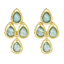 Amrita Singh Sagaponack Iridescent Aqua Chandelier Earrings ERC 113 NWT  - £19.39 GBP