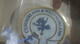 Masonic MARK UnDRESS Apron Badge -  CUMERLAND &amp; WESTMOORLAND -  DEACON - $3.96