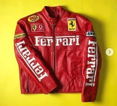 Veste en cuir Ferrari Racing vintage RARE 2004 CHAMPION DU MONDE Veste de course - £122.97 GBP