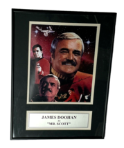 James Doohan Star Trek Authentic 12 x 16 Framed Signed Print &quot;Mr Scott&quot; - £74.91 GBP