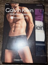 Calvin Klein 3-Pair Mens Low Rise Trunk Underwear Polyester Microfiber (B) ~ 2XL - £25.60 GBP