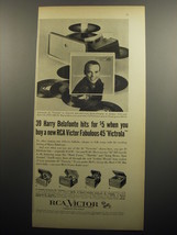 1957 RCA Victor 45 Victrola Phonographs Ad - 39 Harry Belafonte hits for $5 - $18.49