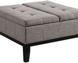 Square Storage Ottoman With Button Tufted Seat - £363.96 GBP
