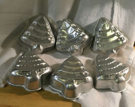 Vtg Aluminum Mini Tree Pans set of 6 - $9.49