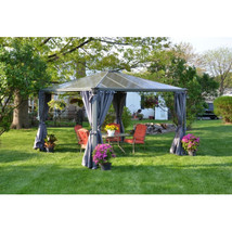 Palram - Canopia Gazebo Curtain Gray - 4 Piece - €341,07 EUR