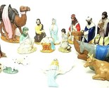 Vintage Holland Mold Nativity Set Scene Ceramic Handpainted 18 Pieces 19... - $262.30