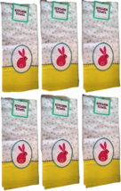Kane Home Kitchen Towels Spring Bunny x6 Yellow with Green Poka Dots 16&quot;... - £7.84 GBP
