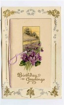 Birthday Greetings Booklet Postcard Constance A Dubois Poem  - £14.18 GBP