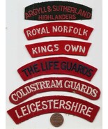 Vintage Mostly WWII Era UK British Army Shoulder Flash Tabs Set Coldstre... - €12,78 EUR