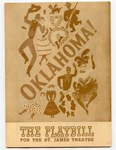 Playbill Oklahoma St James Theatre 1945 - $13.86
