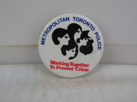 Vintage Politice Pin - Metropolitan Toronto Police Block Watch - Cellulo... - $15.00