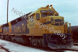Santa Fe 3807 GP40X Diesel Locomotive Chicago Area 1 Color Negative 1970s - £3.50 GBP
