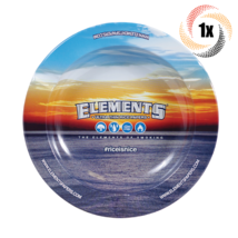 1x Ashtray Elements Classic Round Magnetic Metal Ashtray 5.5&quot; | + 2 Free Tubes - £10.78 GBP