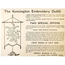Perry Mason Kensington Embroidery 1885 Advertisement Victorian Sewing AD... - $372.61 MXN