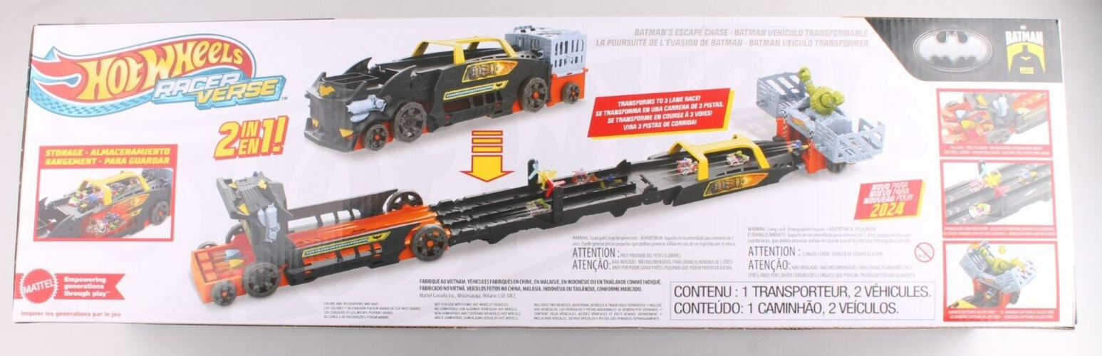 Hot Wheels RacerVerse Batman’s Escape Chase Vehicle Transforms into 3-Ln Raceway Item image 6