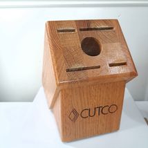Vintage Cutco 5 Slot Knife Block Holder Wooden Wood Honey Oak knives - $12.00