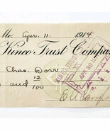1914 Kineo Trust Company Bank Check E.A. Sampson Dover Maine Signed 6276... - $28.05 CAD