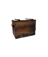 Rustic Wooden Ammo Box - Cartridge Gun Accessories Storage Crate - $650.93 MXN