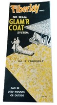 1960s Fiberlay Flooring MCM Glam&#39;r Coat Advertising Brochure Vintage - $9.76