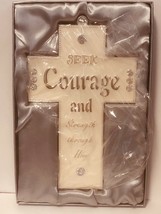 " Seek Courage and Strength through Him" 7.25" Wall Cross, New - £9.34 GBP