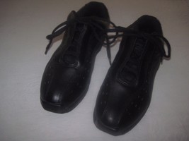 Frontline Capezio Ladies Black Leather Dance SHOES-11.5-GENTLY WORN-LACE-GREAT - £6.92 GBP