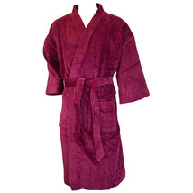 Terrytown Terry Velour Kimono Robes Burgandy - £59.88 GBP
