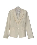 Olivia Lauren Womens Cream/Ivory 2-Button Lined Blazer/Jacket Size Medium - £20.88 GBP