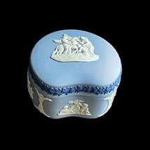 Wedgwood Jasperware Blue Tricolor Trinket Box - $55.00