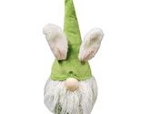 Green Easter Bunny Ear Hat Gnome Plush Sitter Figurine Rabbit 12 Inch New - $21.98