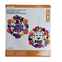 Creatology Halloween Pom Pom Wreath Craft Kit Spider &amp; Ghost Ages 6+ - £11.85 GBP