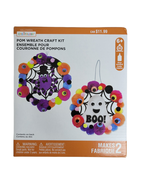 Creatology Halloween Pom Pom Wreath Craft Kit Spider &amp; Ghost Ages 6+ - £11.66 GBP