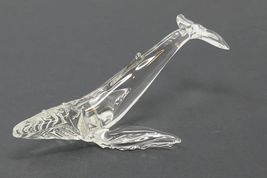 Crystal Clear Humpback Whale Art Glass Figure Paperweight - $74.99