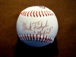 Mark Fidrych The Bird Detroit Tigers Signed Auto Vintage Logo Baseball Beckett - £196.12 GBP