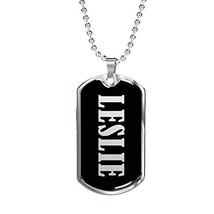 Unique Gifts Store Leslie v01s - Luxury Dog Tag Necklace Personalized Name - £31.41 GBP