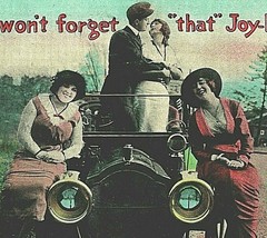 Vtg Postcard 1910s Automobile Comic We Wont Forget &quot;that&quot; Joy-Ride Unused - £7.06 GBP