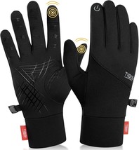 Winter Gloves Lightweight Warm Unisex Black Size Large Touch Screen NEW - £14.13 GBP