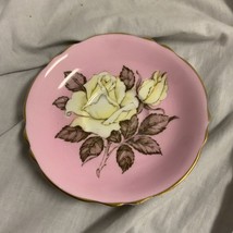 Vintage Paragon Pink Saucer Plate ONLY White Rose Replacement Piece NO T... - £148.66 GBP