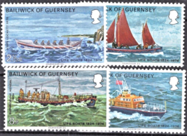 ZAYIX Great Britain Guernsey 91-94 MNH Lifeboats Boats 011022S06M - £1.19 GBP