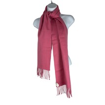 Portolano Women&#39;s Fleece Scarf with Tassels Pink - £36.36 GBP