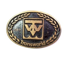 Transworld Brass Men&#39;s Belt Buckle Black Enamel Dyna Buckle Provo Utah V... - £26.73 GBP