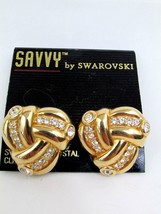 Vintage Savvy by Swarovski Lead Crystal Earrings - Clip On - £13.92 GBP