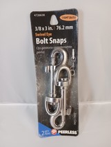 Peerless Bolt Snaps, 3/8 x3, Swivel Eye, Light Duty, 4726638, New - $5.90