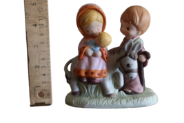 Homco Nativity Porcelain Figurine # 5608 Mary Joseph Baby Jesus Donkey C... - $228.89 MXN