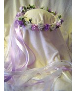 Katie Flower Crown /lavender ivory sage green/ Renaissance / Wedding Cus... - £37.92 GBP