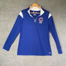 Cubs MLB Pullover Womens S Youth XL Blue 1/4 Zip Shirt TX3 Cool VF Imagewear Top - £9.14 GBP