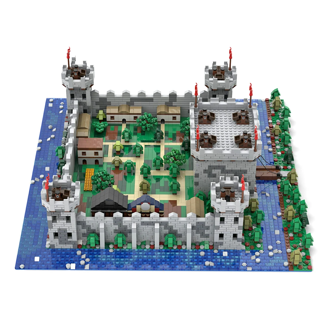MOC Medieval Castle DIY Assembling Building Block Model Kit (Licensed and - £204.49 GBP+